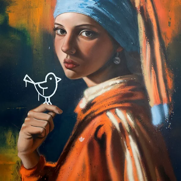 Girl with a bird