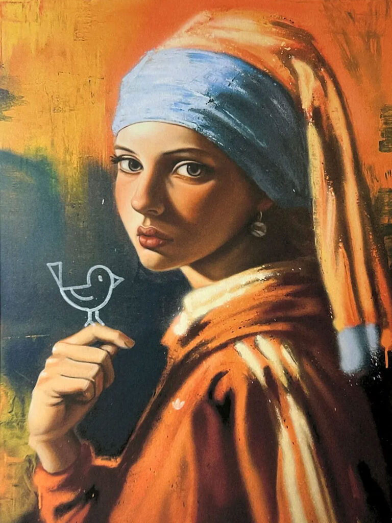 Girl with a bird